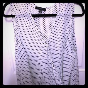 Primark blouse, white with black polka dots